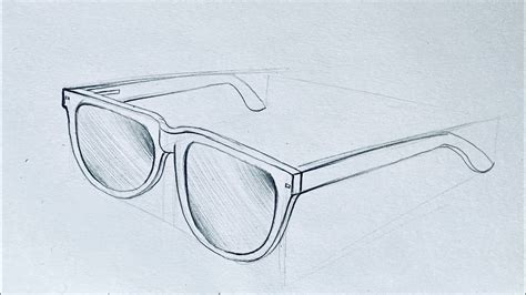 how to draw sunglasses on face|realistic sunglasses drawing.